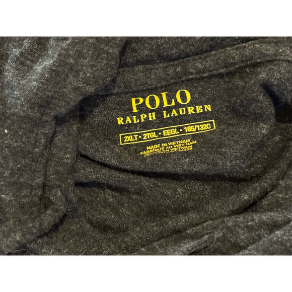 Polo Ralph Lauren Men’s Jersey Hooded T-Shirt Black Marl Heather Sz 2XLT - Picture 7 of 8